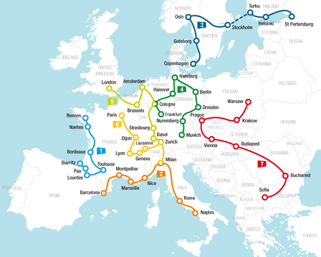 map eurorail train europe rail travel maps pdf